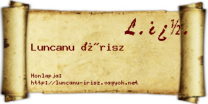Luncanu Írisz névjegykártya